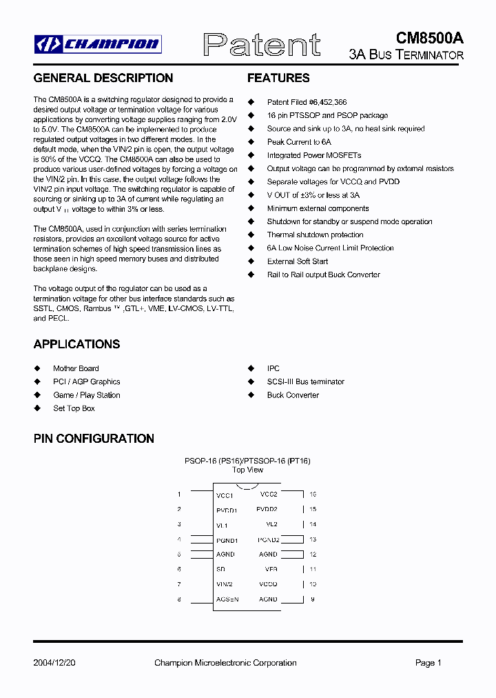 CM8500ATEVAL_1227085.PDF Datasheet