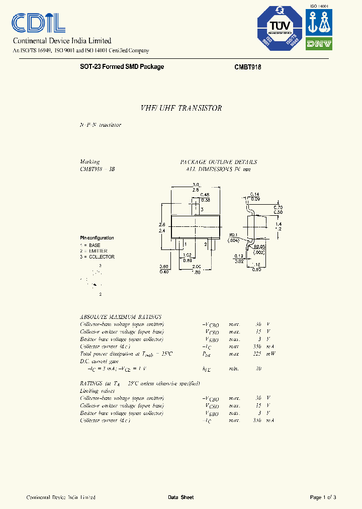 CMBT918_1227189.PDF Datasheet