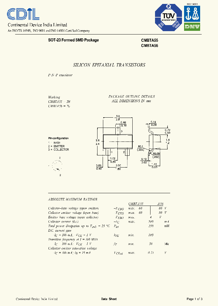 CMBTA55_1175914.PDF Datasheet