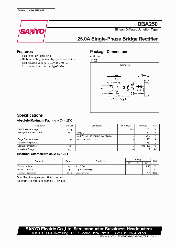 DBA250_1231681.PDF Datasheet