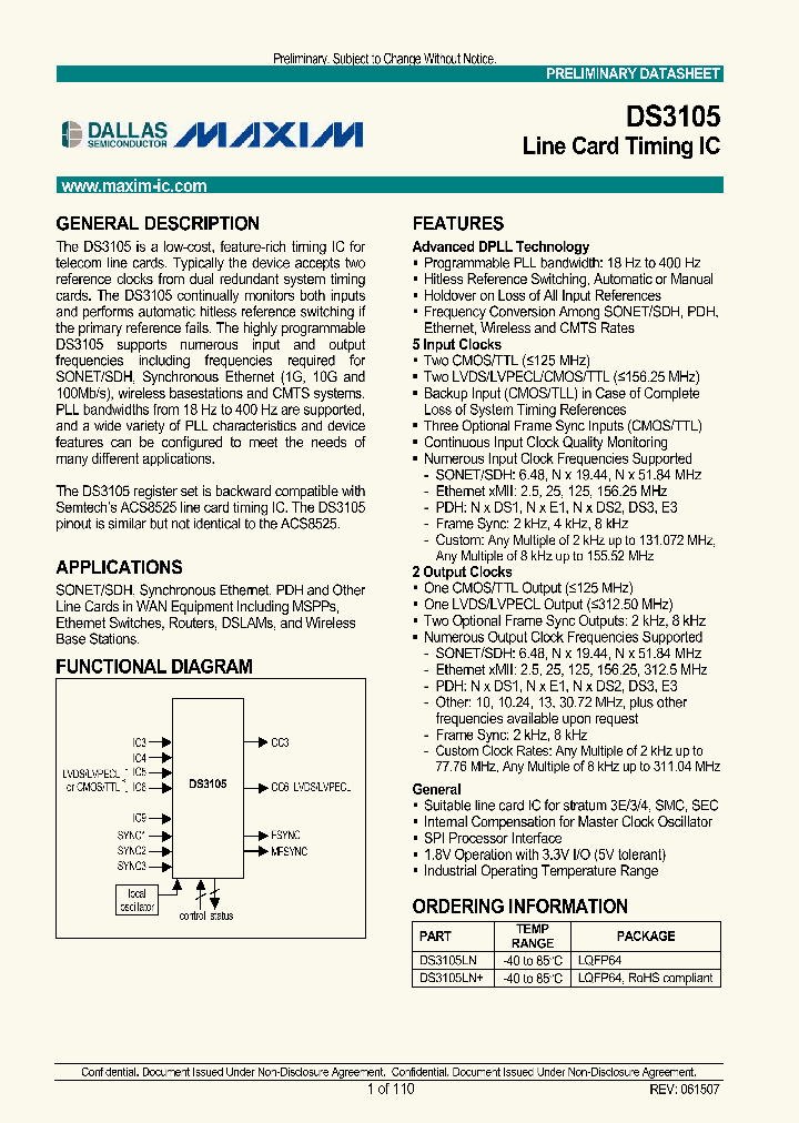 DS3105LN_1234280.PDF Datasheet