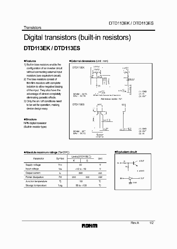 DTD113ES_1235217.PDF Datasheet