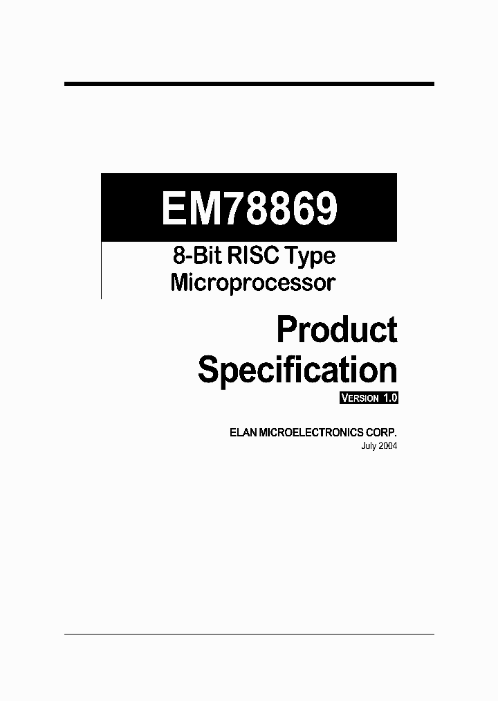 EM78869_1237086.PDF Datasheet