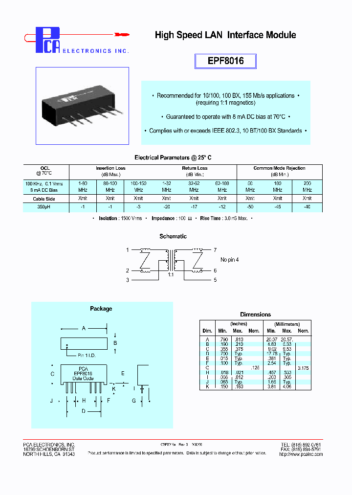 EPF8016_1167070.PDF Datasheet