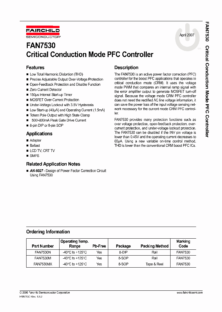 FAN753007_1238807.PDF Datasheet