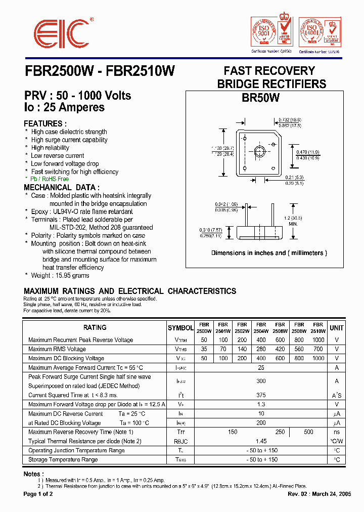 FBR2510W_1238951.PDF Datasheet