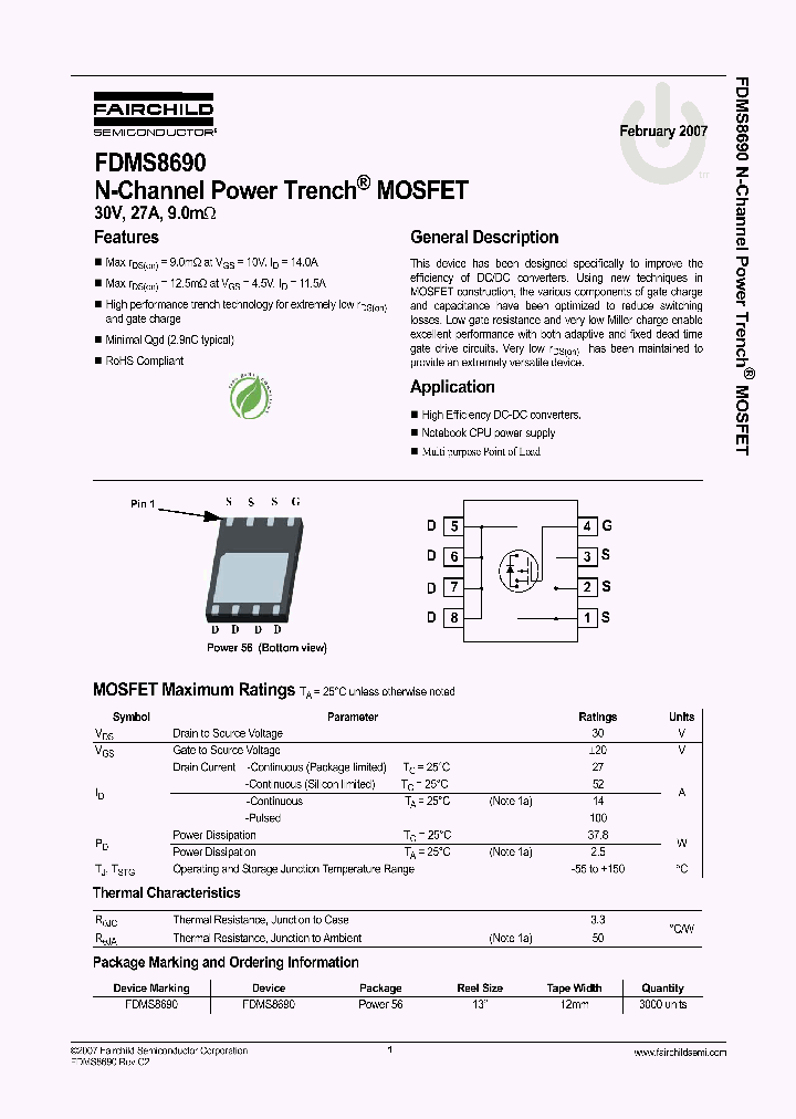 FDMS869007_708943.PDF Datasheet