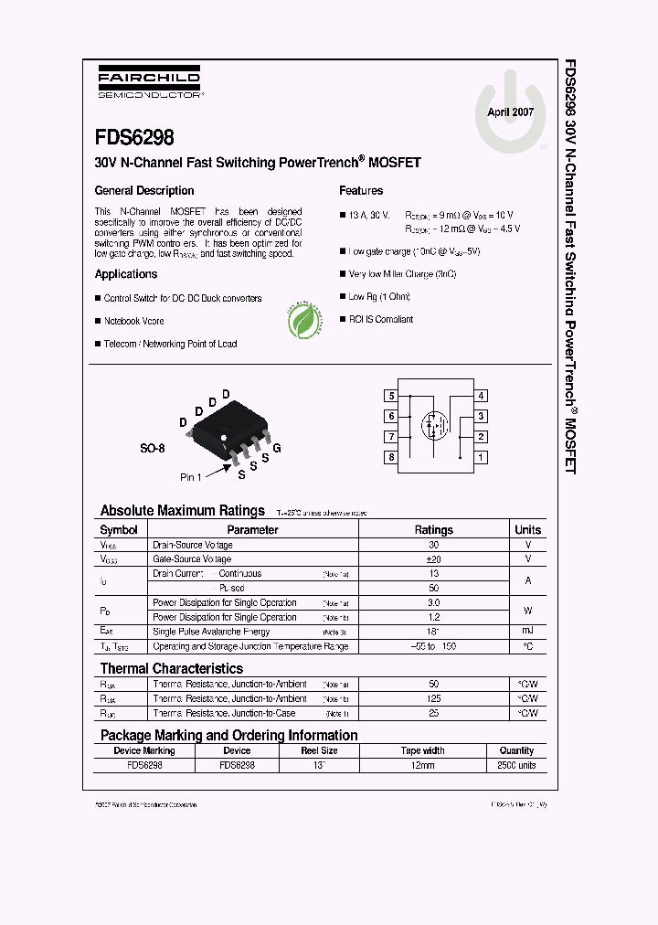 FDS629807_708209.PDF Datasheet