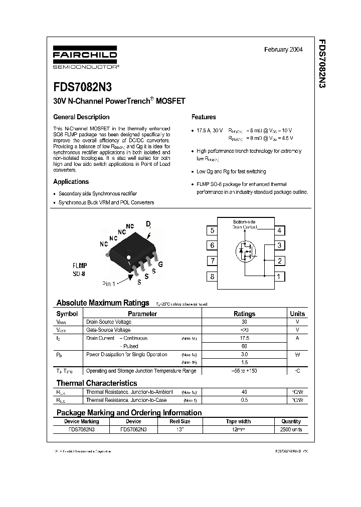 FDS7082N3_1023739.PDF Datasheet