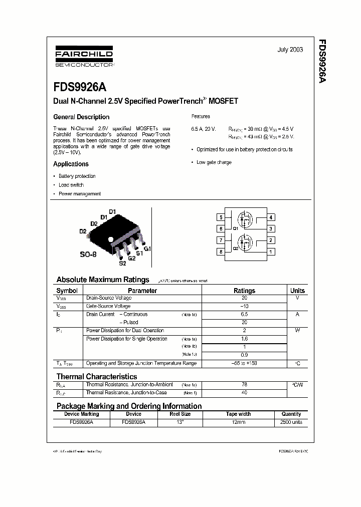 FDS9926A03_1052278.PDF Datasheet