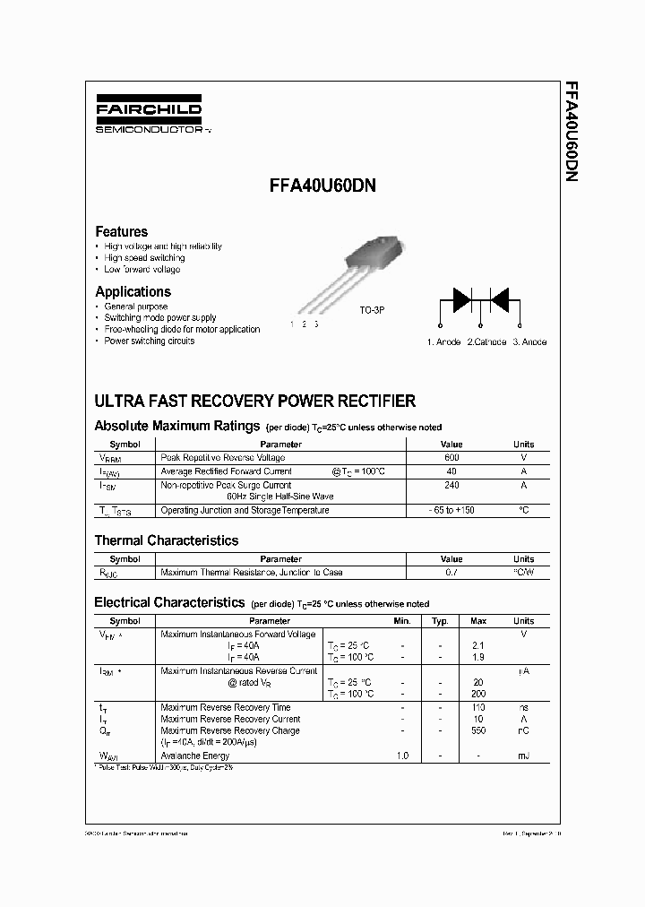 FFA40U60DN_1239974.PDF Datasheet