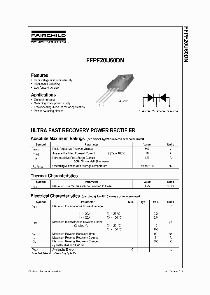 FFPF20U60DN_1240067.PDF Datasheet