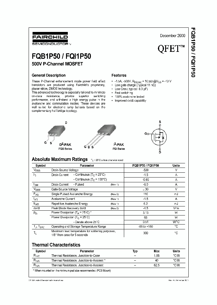 FQI1P50_1241581.PDF Datasheet