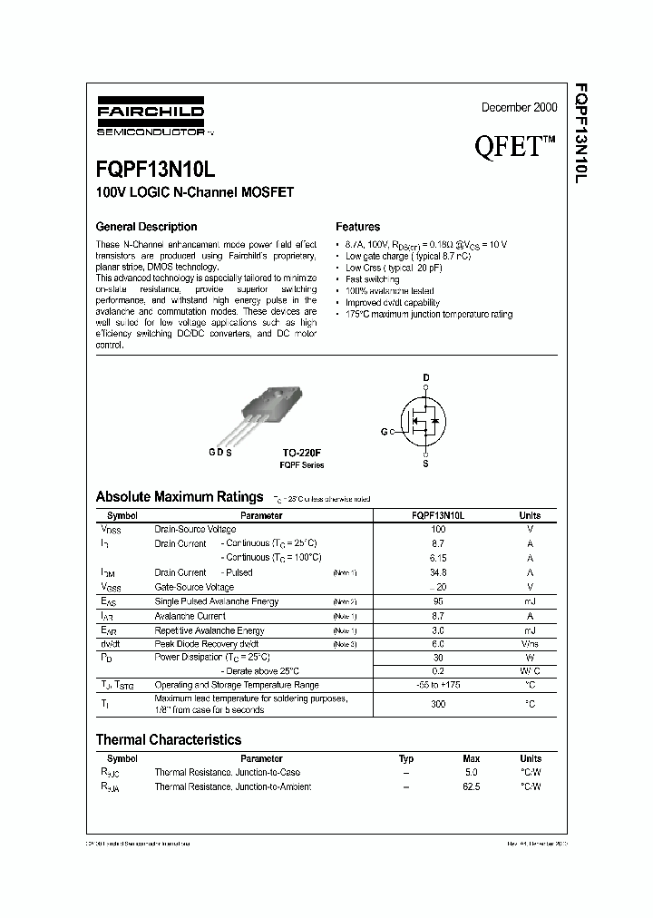 FQPF13N10L_1241808.PDF Datasheet