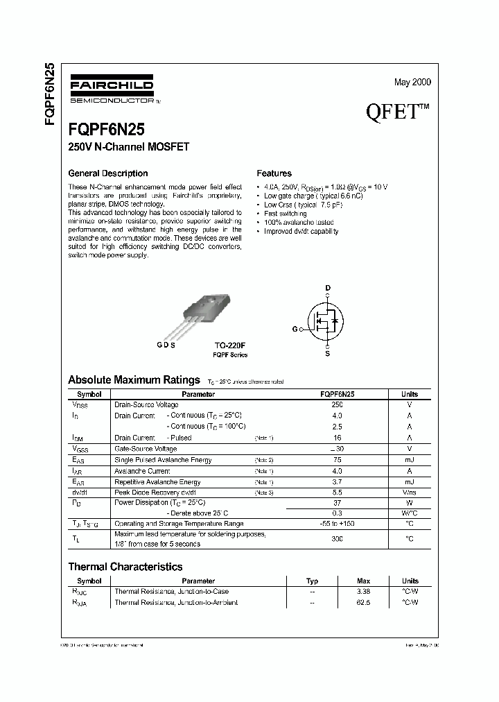 FQPF6N25_1241895.PDF Datasheet