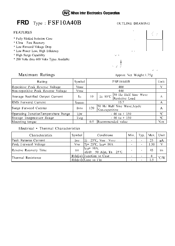 FSF10A40B_1135059.PDF Datasheet