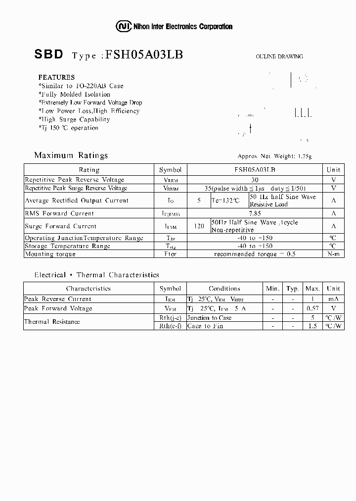 FSH05A03LB_1242907.PDF Datasheet