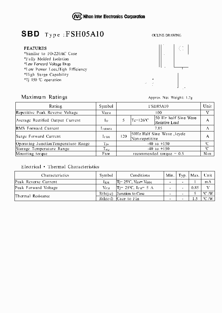 FSH05A10_1242914.PDF Datasheet