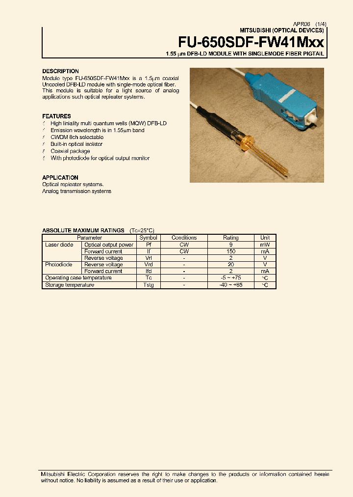 FU-650SDF-FW41MX_1243364.PDF Datasheet