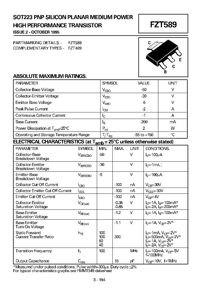 FZT589_1052342.PDF Datasheet