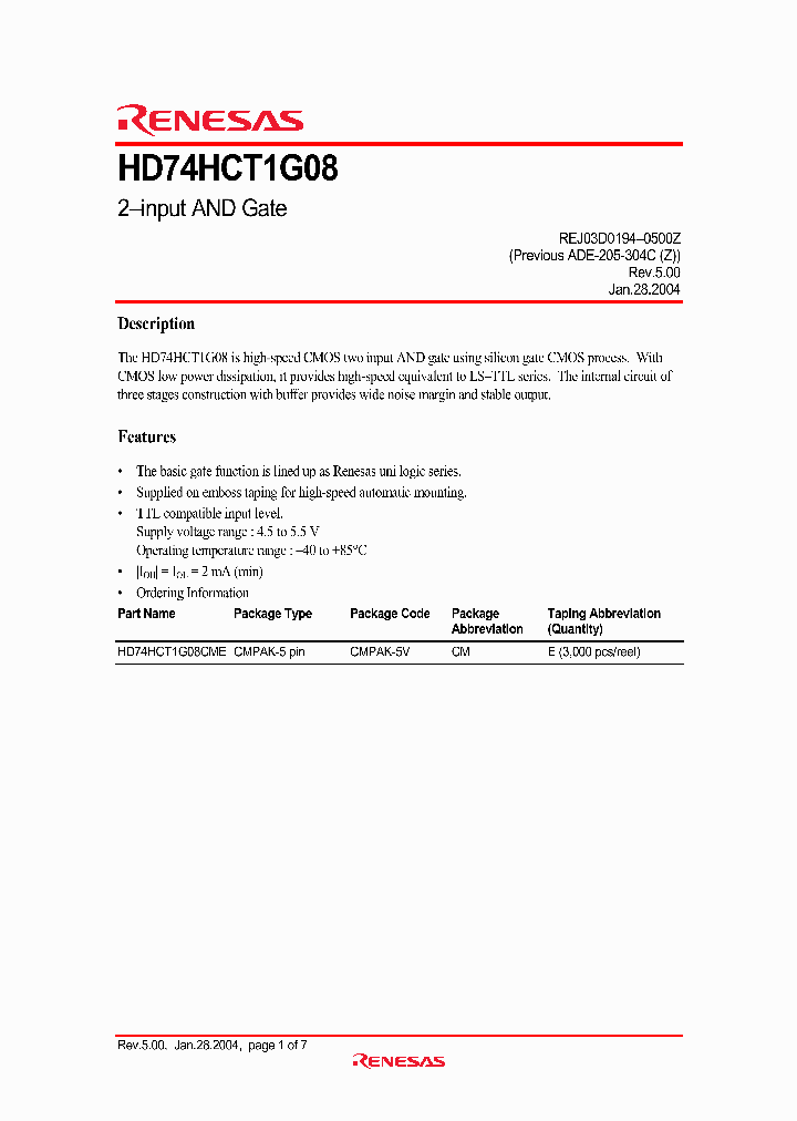 HD74HCT1G08_1107252.PDF Datasheet