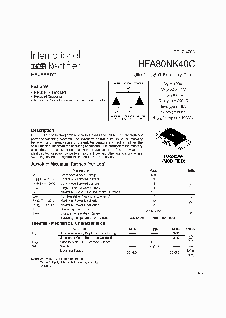 HFA80NK40C_1249289.PDF Datasheet