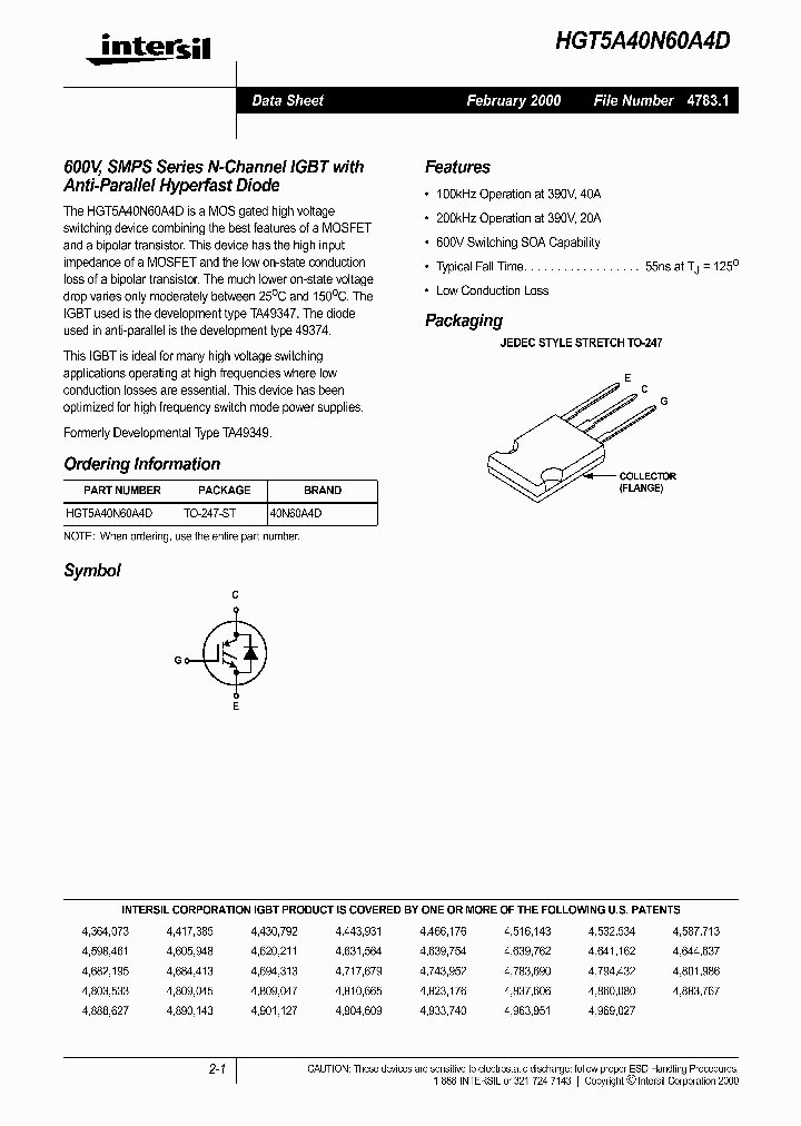 HGT5A40N60A4D_1249481.PDF Datasheet