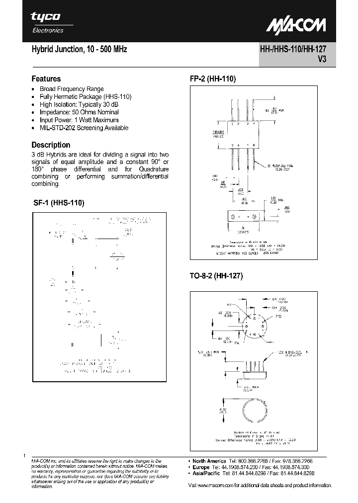 HHS-110_1249639.PDF Datasheet