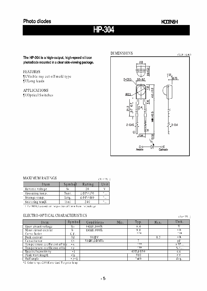 HP-304_1250949.PDF Datasheet
