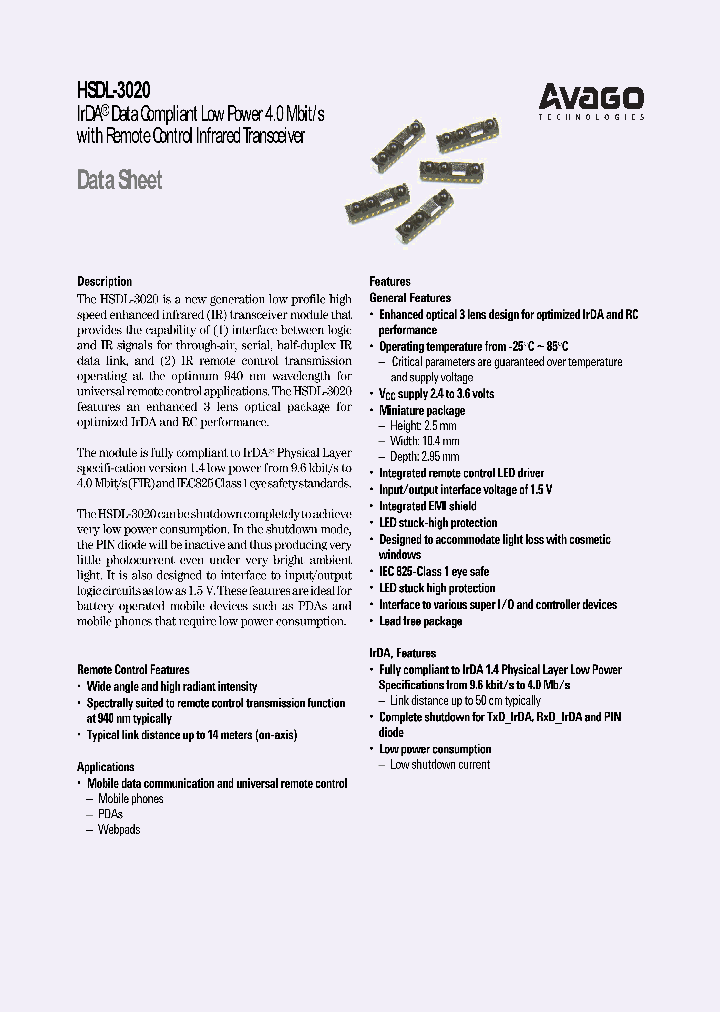 HSDL-3020_1092128.PDF Datasheet