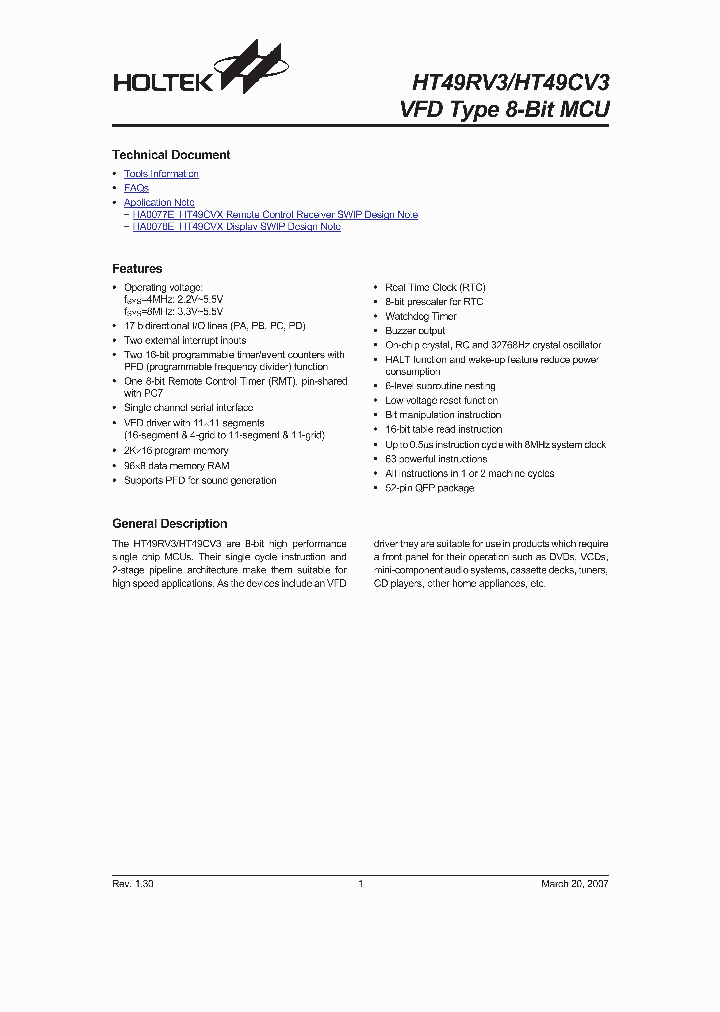 HT49RV3_1163201.PDF Datasheet