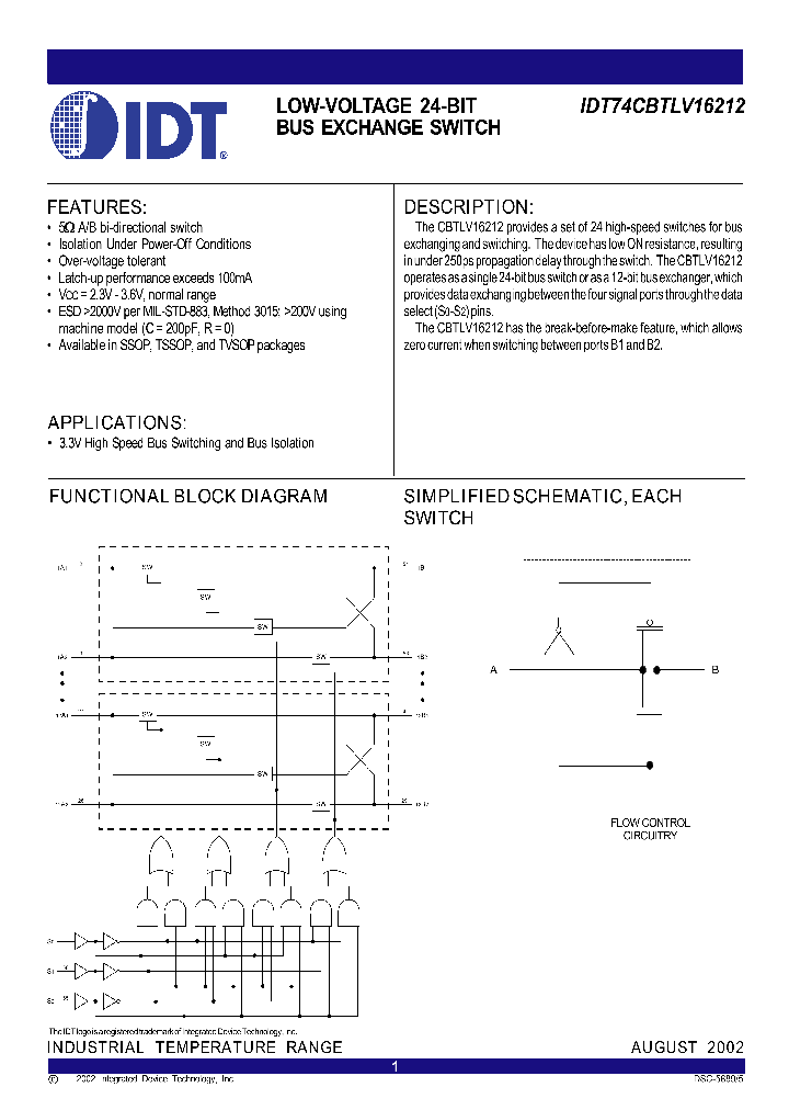 IDT74CBTLV16212_1048705.PDF Datasheet
