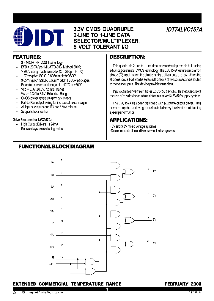 IDT74LVC157AQ_1254068.PDF Datasheet