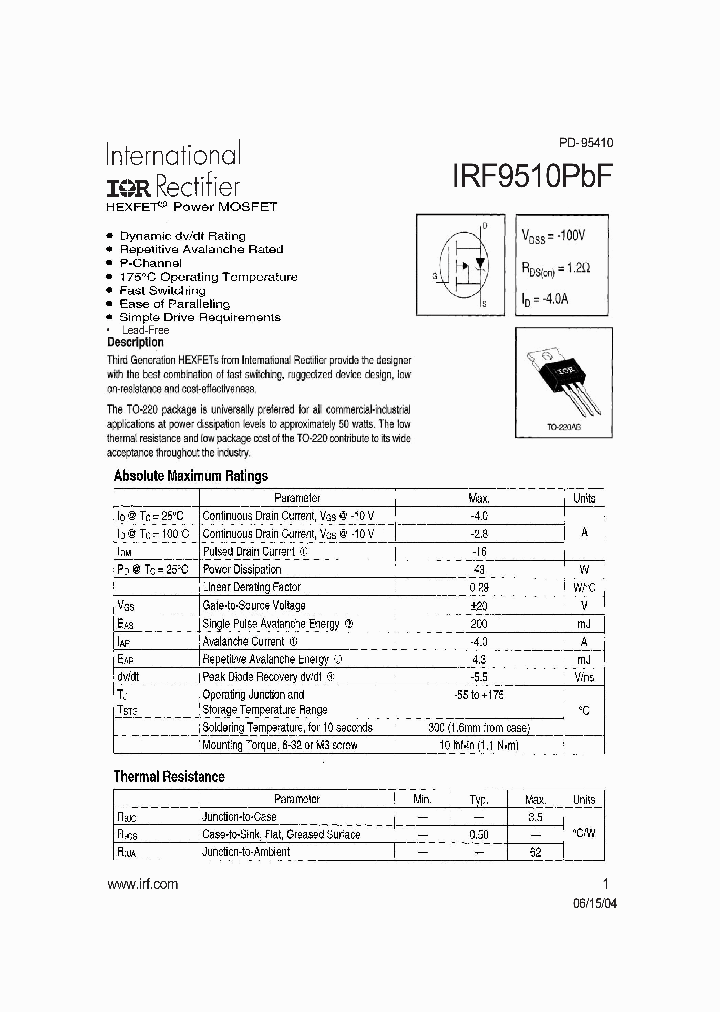 IRF9510PBF_1084203.PDF Datasheet