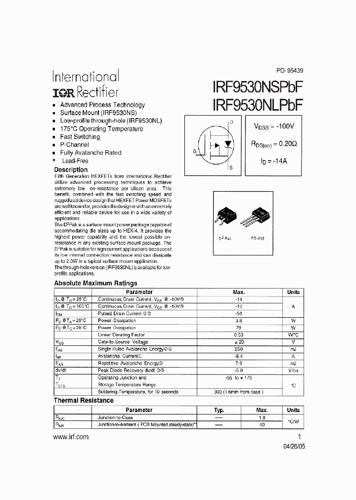 IRF9530NLPBF_702781.PDF Datasheet