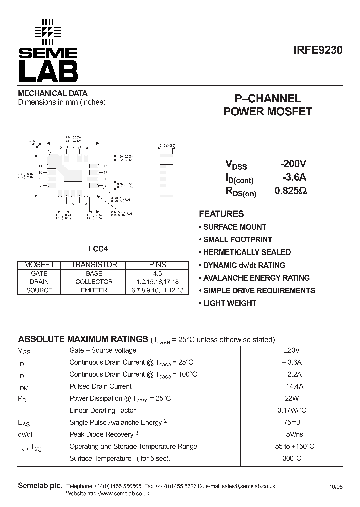 IRFE9230_1091091.PDF Datasheet