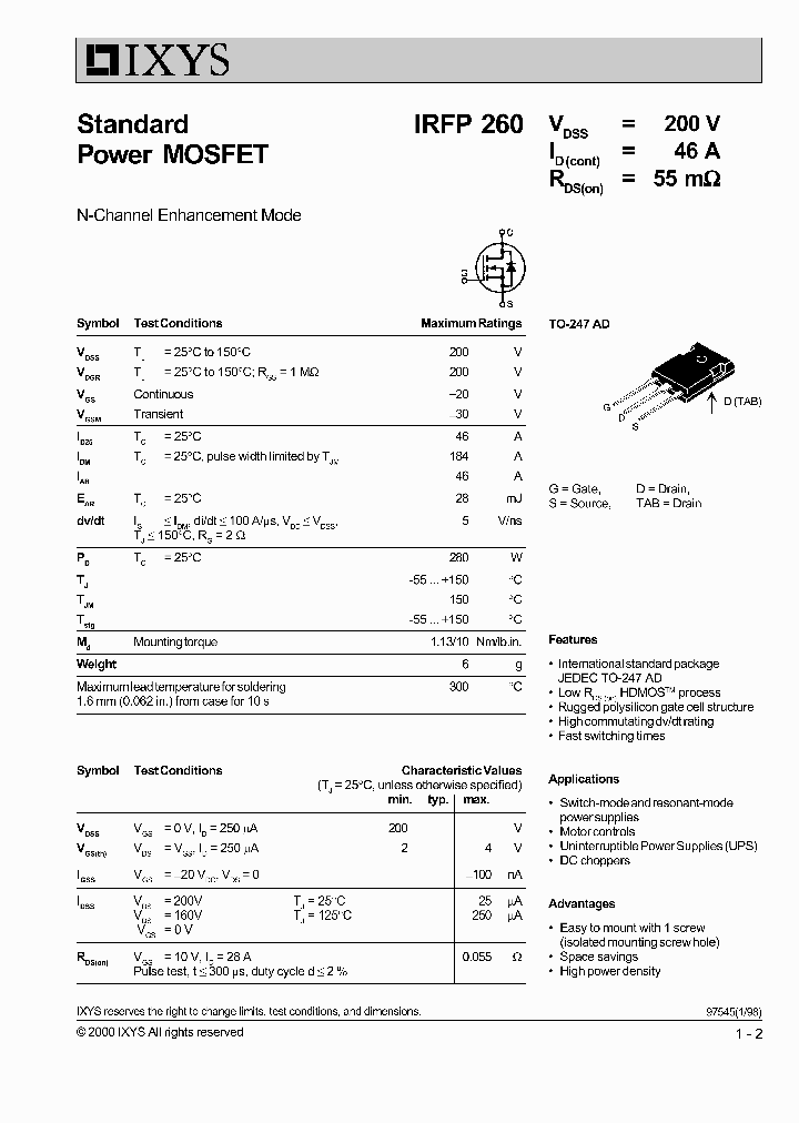 IRFP260_1255993.PDF Datasheet