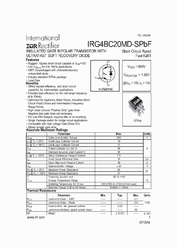 IRG4BC20MDS07_1256303.PDF Datasheet