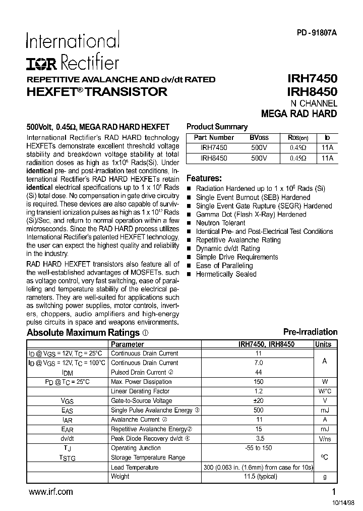 IRH8450_685746.PDF Datasheet