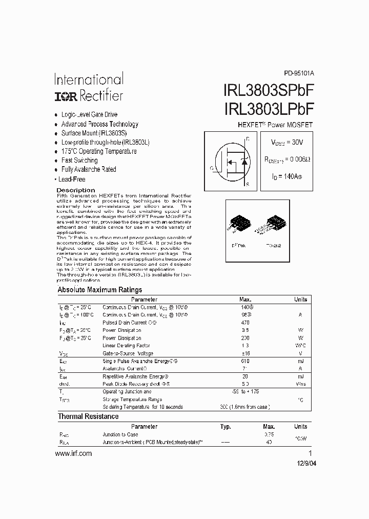 IRL3803SPBF_1256809.PDF Datasheet