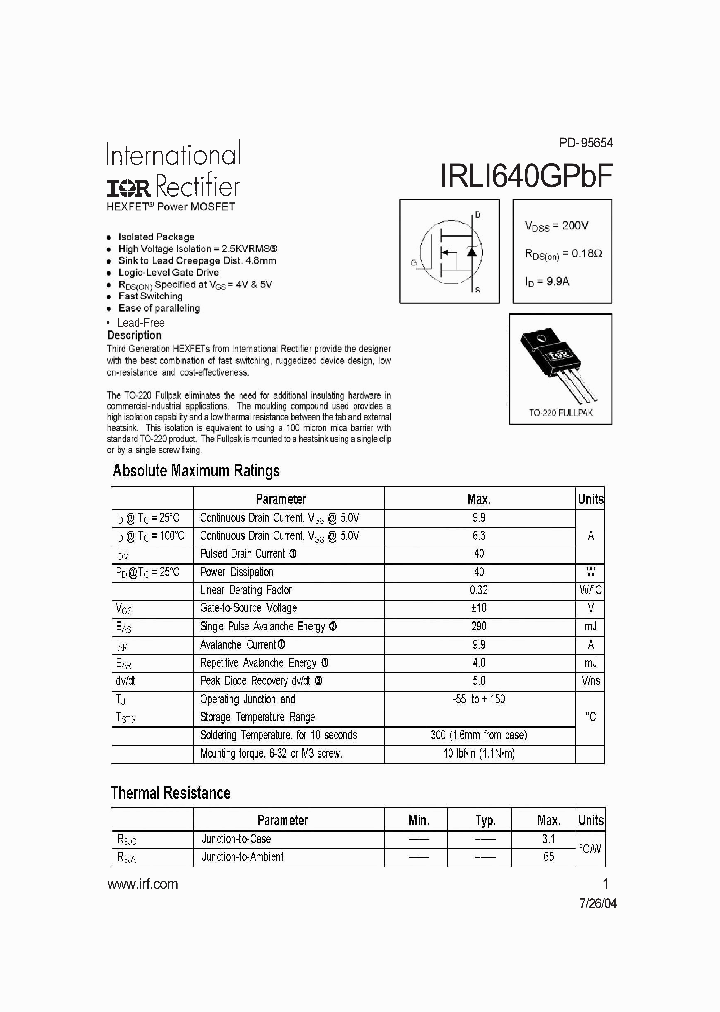 IRLI640GPBF_1256860.PDF Datasheet