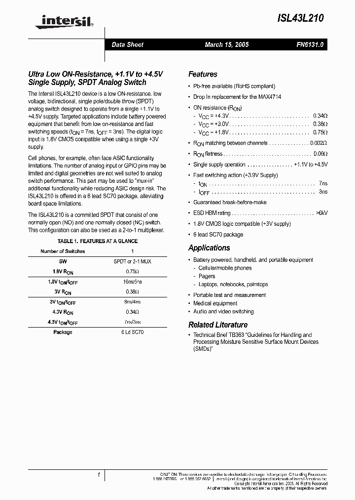 ISL43L210IHZ-T_1257364.PDF Datasheet