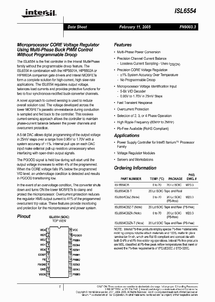 ISL6554CB_839862.PDF Datasheet