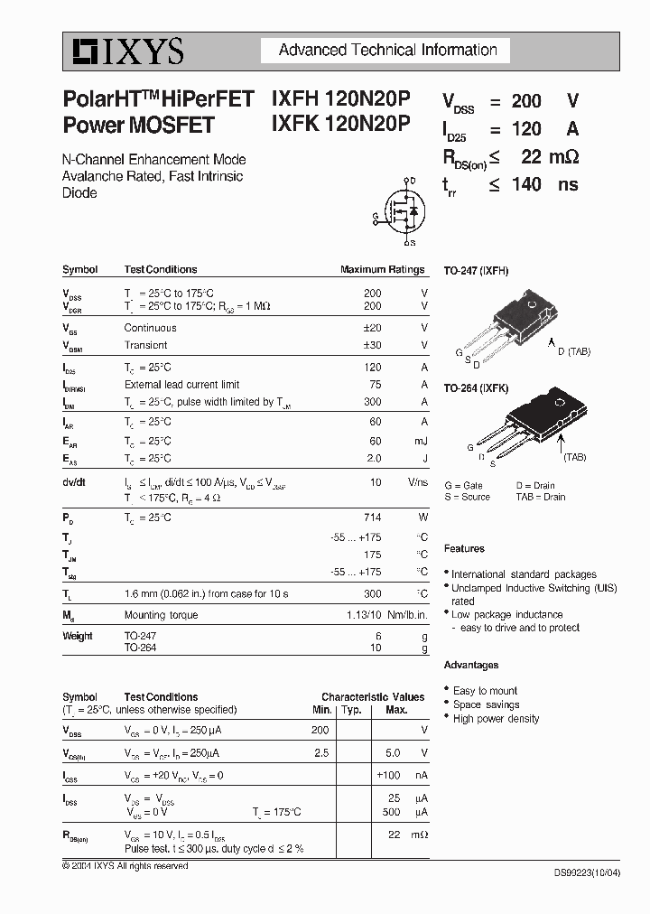 IXFK120N20P_1257985.PDF Datasheet