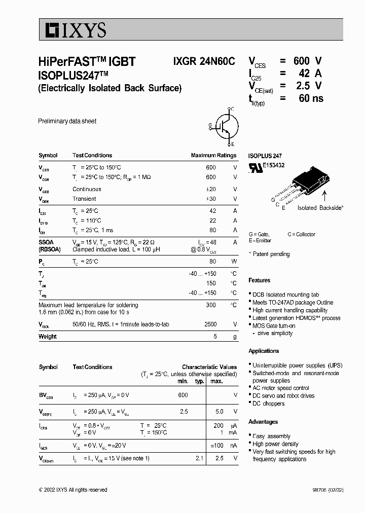 IXGR24N60C_1258163.PDF Datasheet