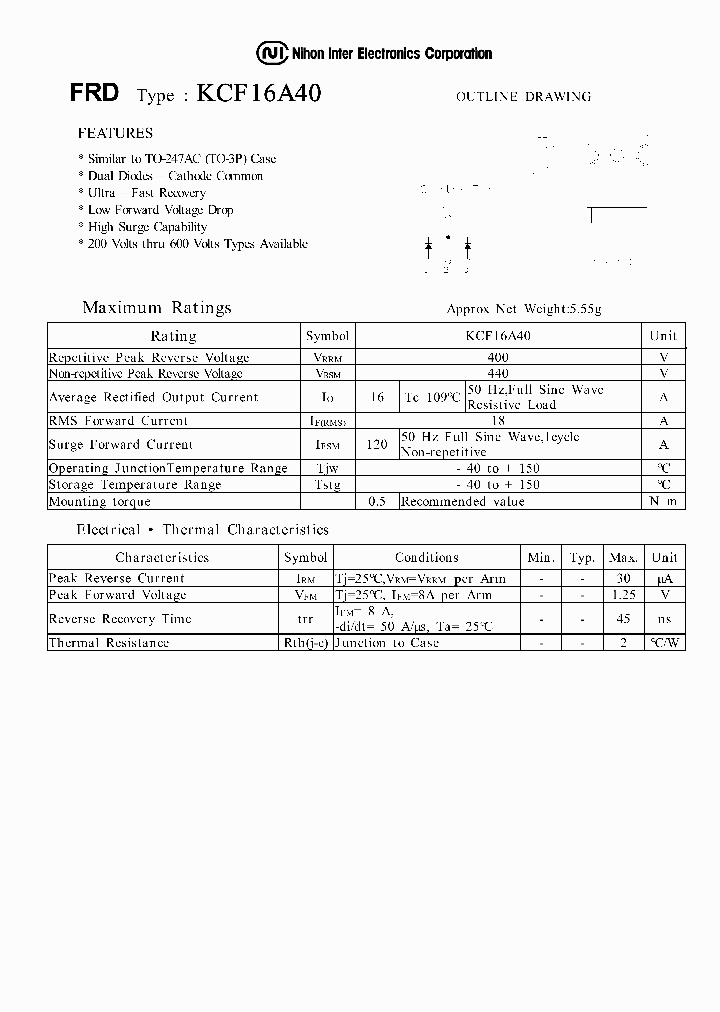 KCF16A40_1260068.PDF Datasheet