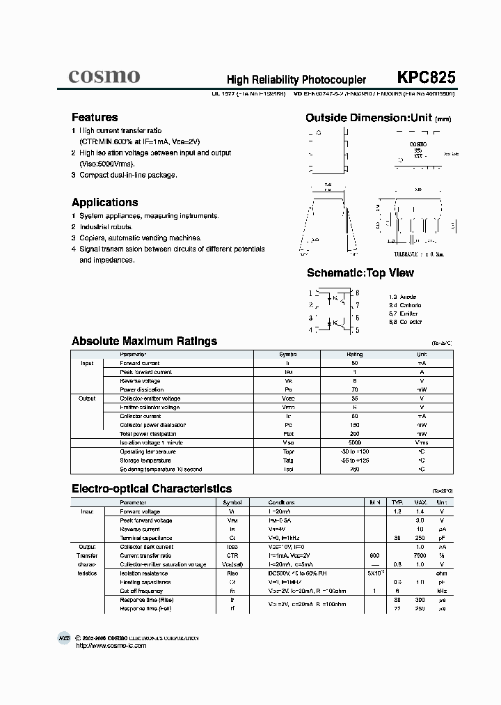 KPC825_1260829.PDF Datasheet