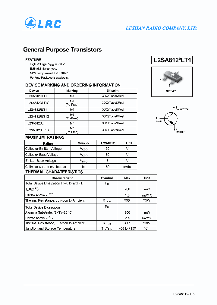 L2SA812SLT1G_1262115.PDF Datasheet