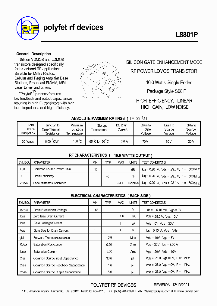 L8801P_1262522.PDF Datasheet