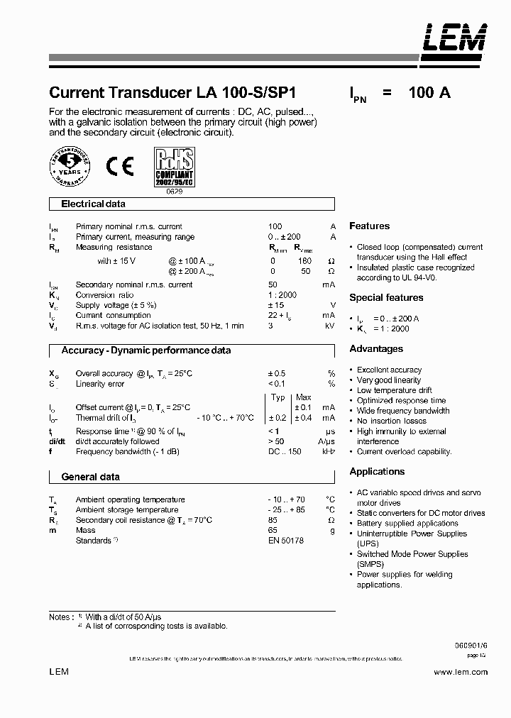 LA100-S06_700985.PDF Datasheet